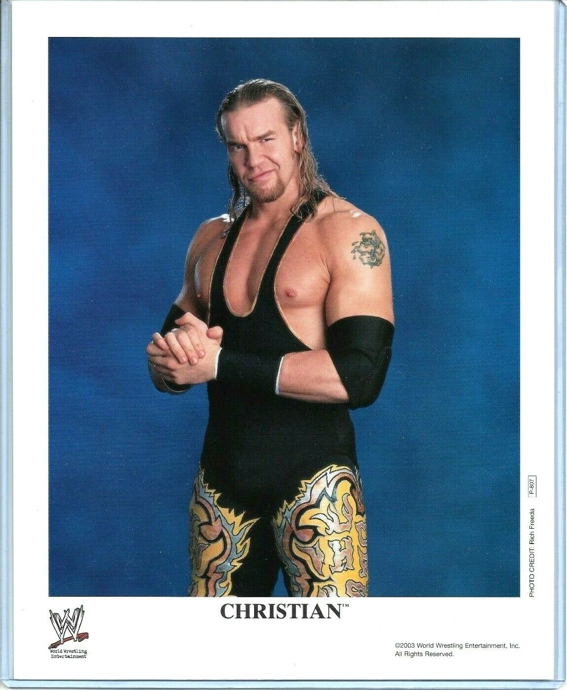 WWE CHRISTIAN P-807 OFFICIAL LICENSED 8X10 ORIGINAL AUTHENTIC PROMO Photo Poster painting RARE