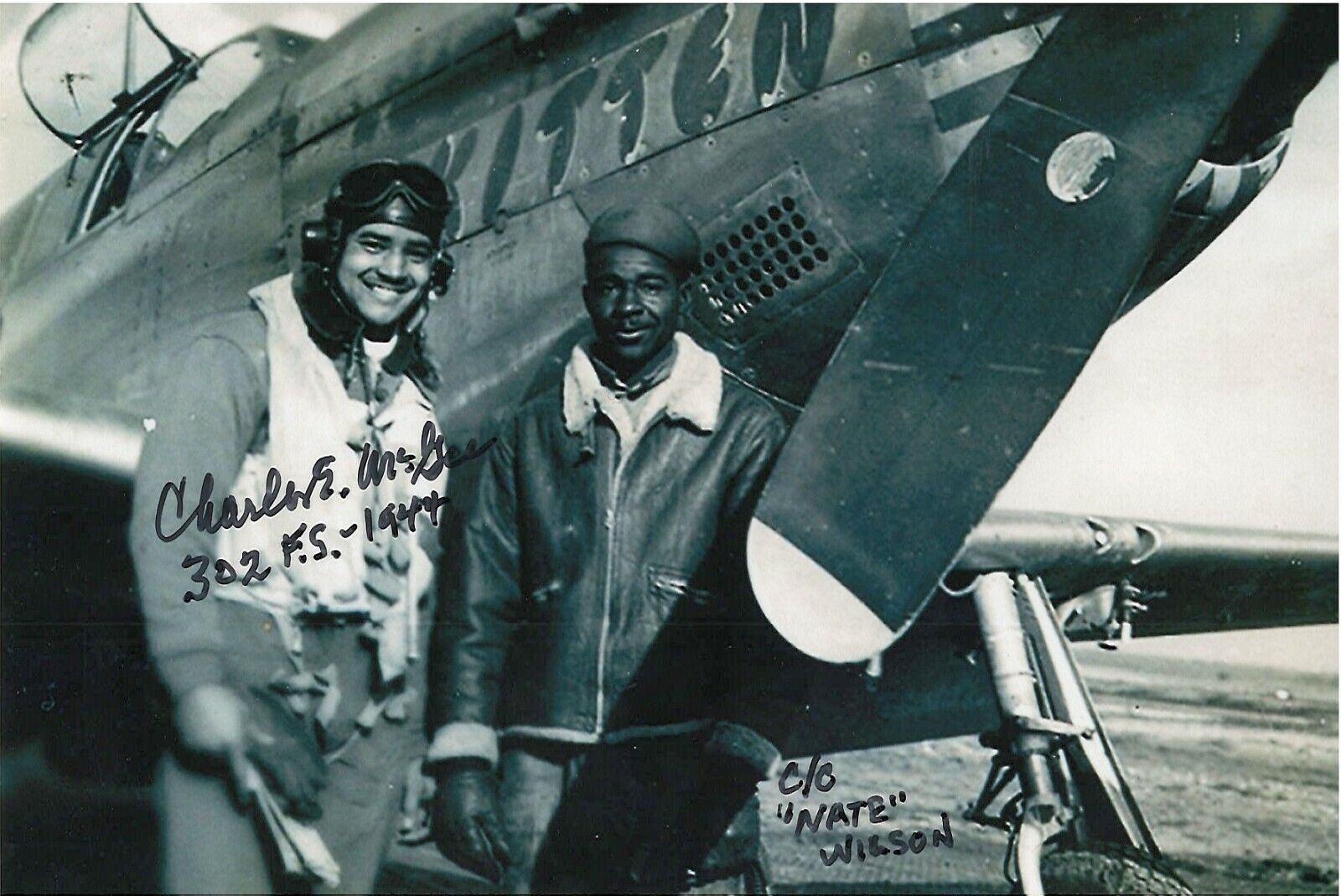 CHARLES MCGEE 302ND FIGHTER SQUADRON TUSKEGEE AIRMAN PILOT RARE SIGNED Photo Poster painting