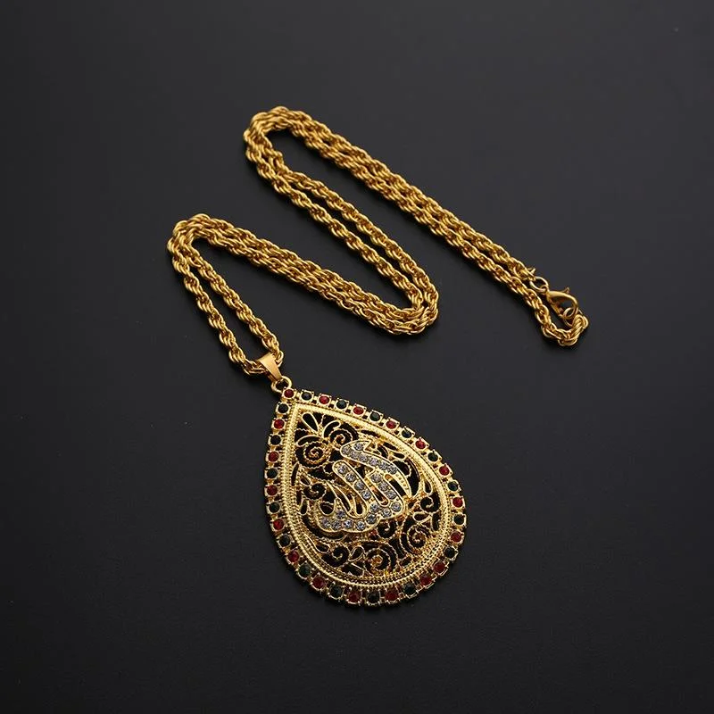 Elegant women religion totem gold chain necklace