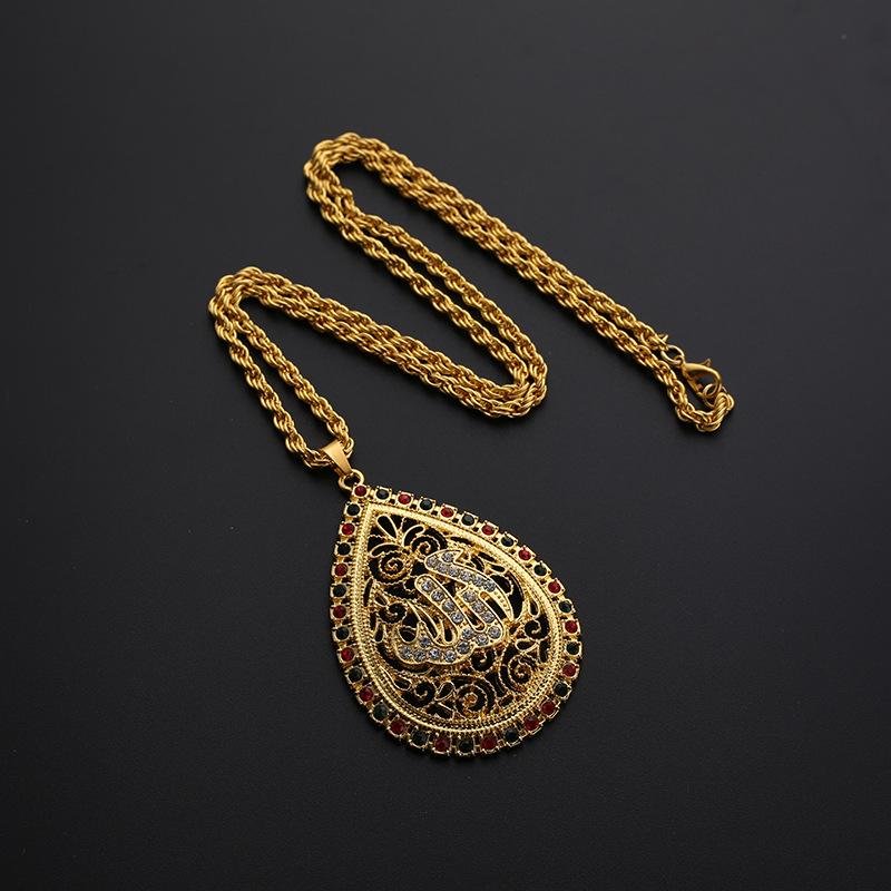 Elegant women religion totem gold chain necklace
