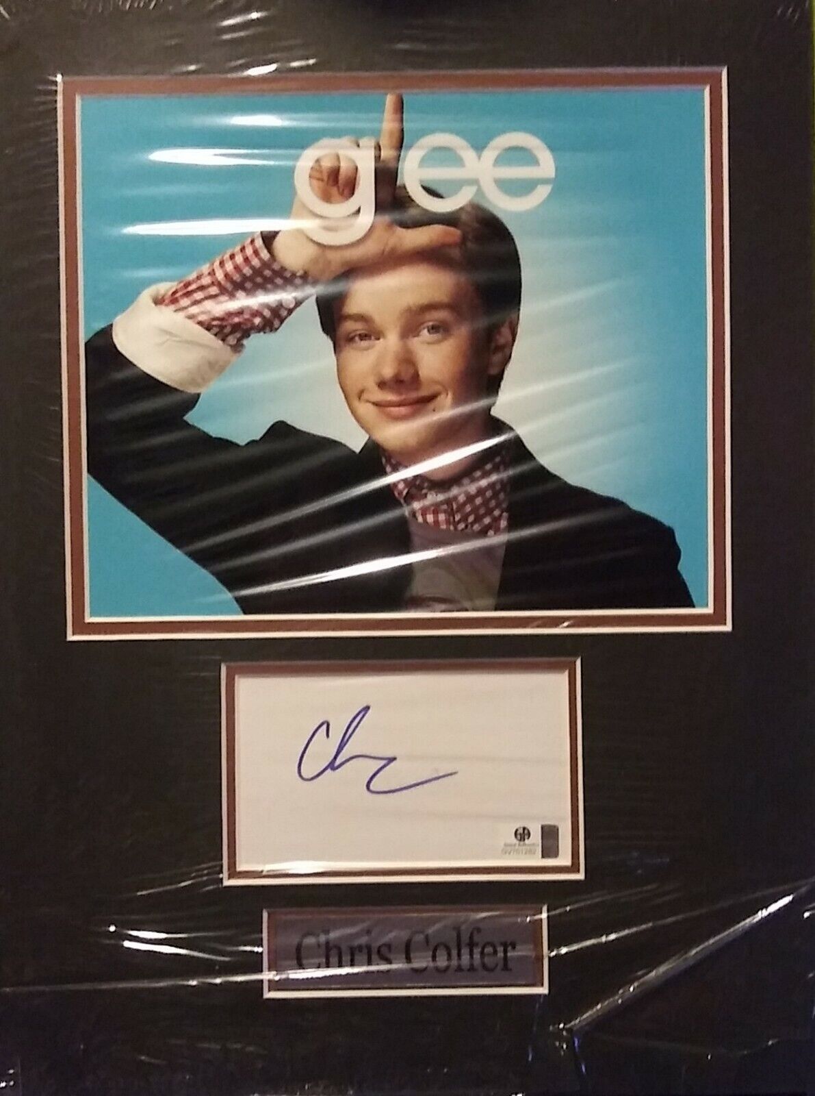 Chris Colfer signed 8x10 COA GAI