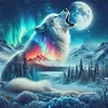 Aurora Wolf-11CT Stamped Cross Stitch 40*40cm/15.75*15.75in tapestrymarket