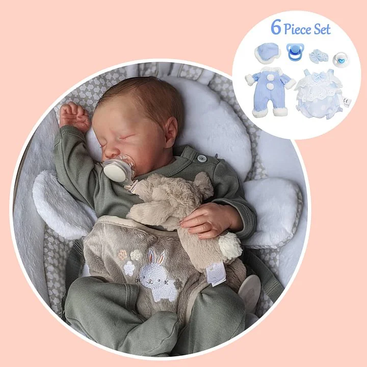 Realistic Safest Silicone 12'' Real Lifelike Nateka Handsome Asleep Reborn Baby Boy For Girls By Rsgdolls®：Realistic Reborn Baby Dolls By Rsgdolls®