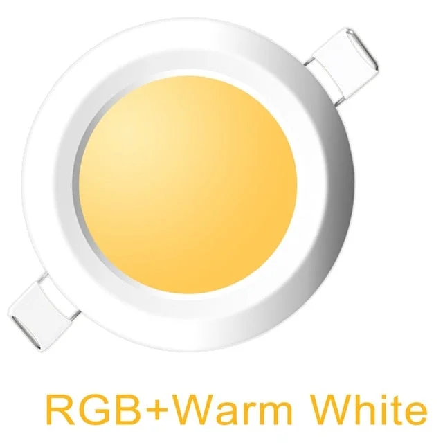 Dimmable LED Spot light 7W round downlight RGB Recessed Spot Ceiling RGBW Color Changing Lamp for Room Bedroom Outdoor
