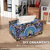 Diamond Painting Tissue Box Kits Decorative Rhinestone Craft Kit (Peacock)