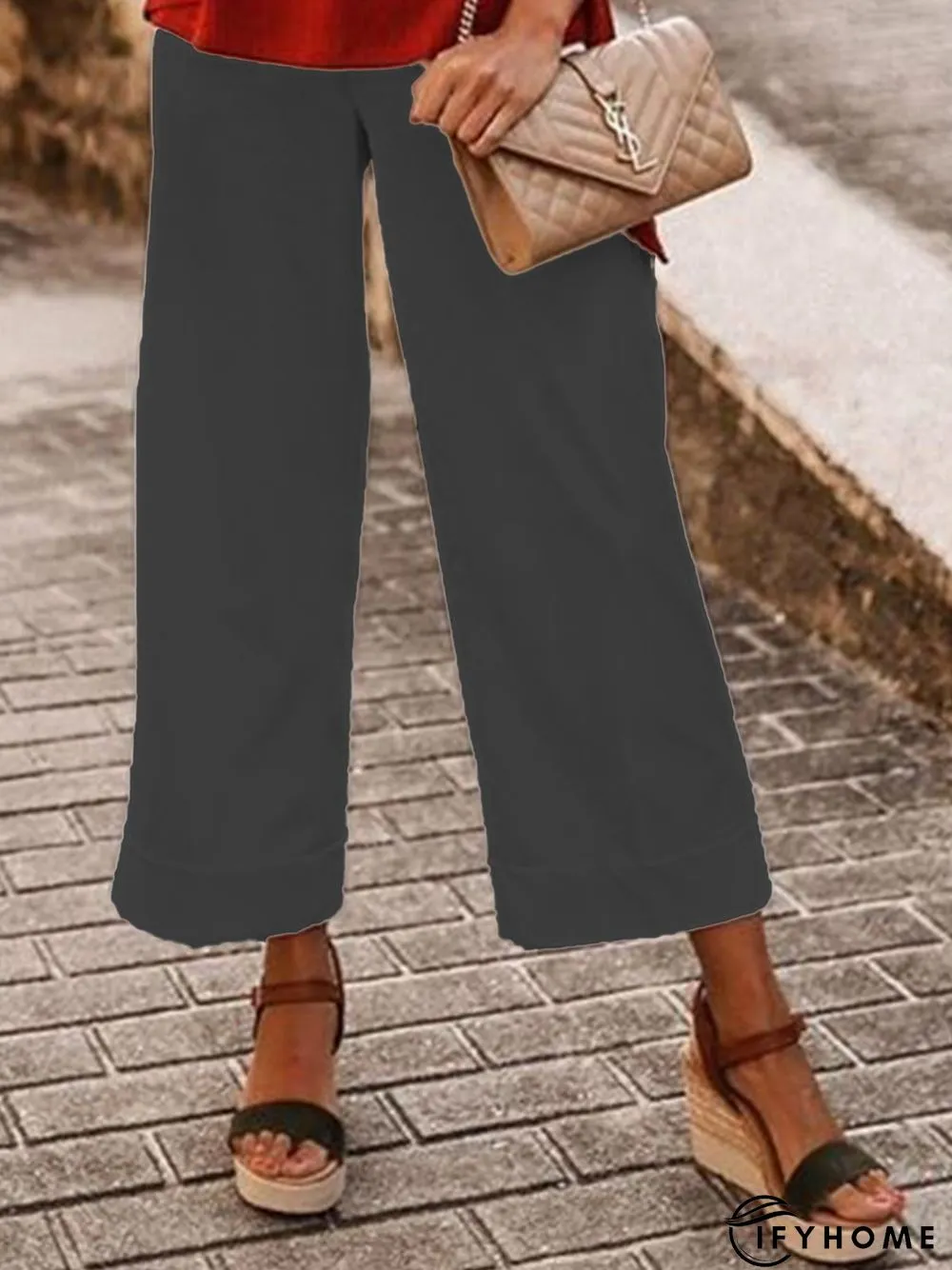 Casual Plain Pants | IFYHOME