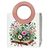 DIY 5D Diamond Art Painting Handbag with Round Handle Diamond Painting Kit Handbag Diamond Painting Bag for Women Casual Shopping Travel Daily Use