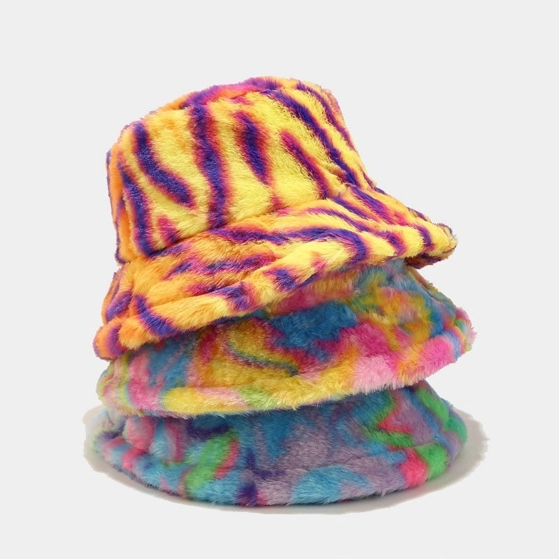 Unisex Modern Style Color Block Big Eaves Bucket Hat