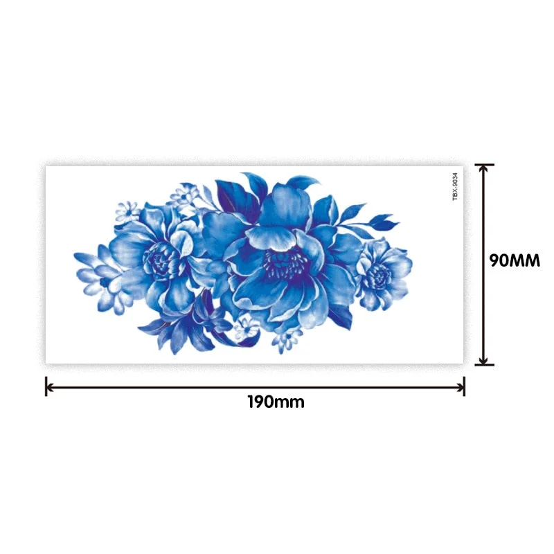 Waterproof sweat female flower tattoo sticker Ladies flower rose peony plum blossom tattoo sticker