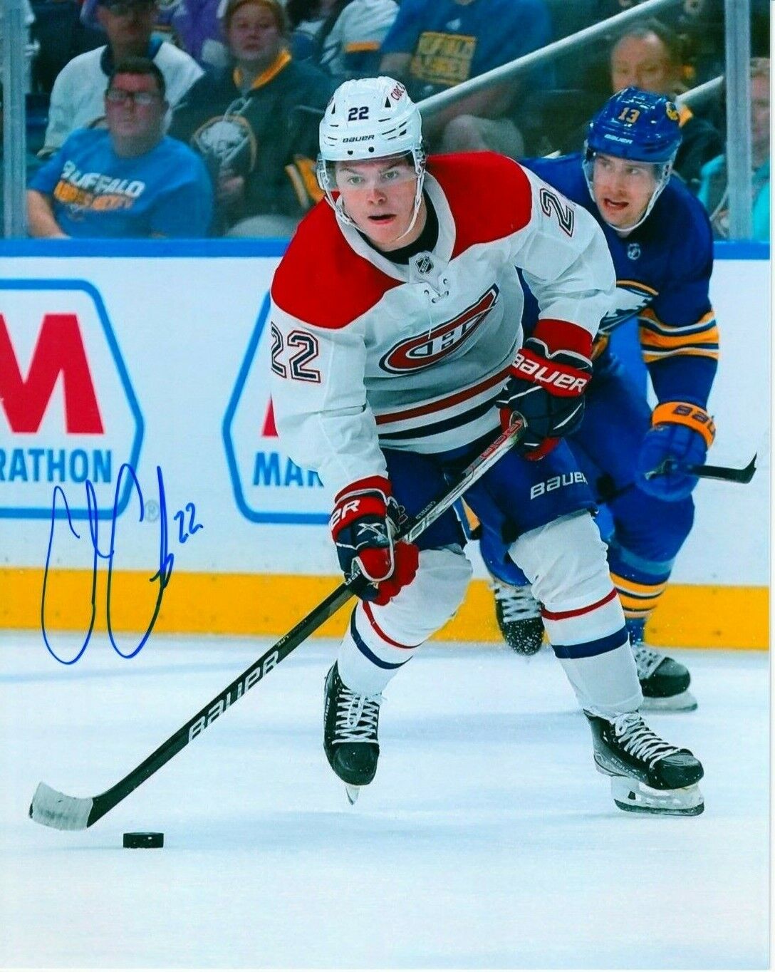 COLE CAUFIELD autographed SIGNED MONTREAL CANADIENS 8x10 Photo Poster painting