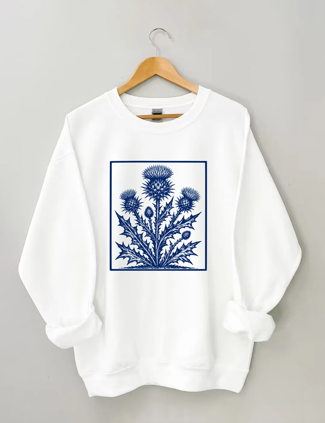 Thistle Scottish Wildflower Nature Lover Sweatshirt