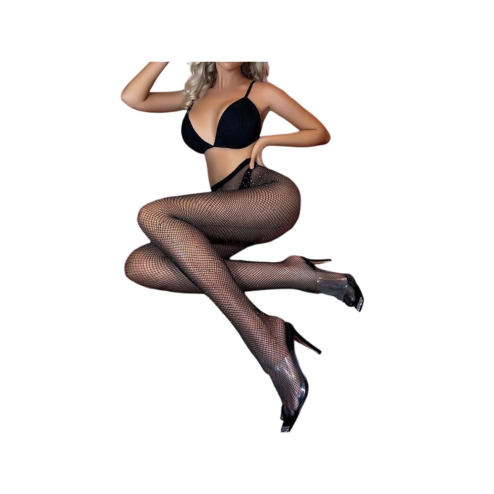 Noir Muse Fishnet Tights by COLDOO front product view