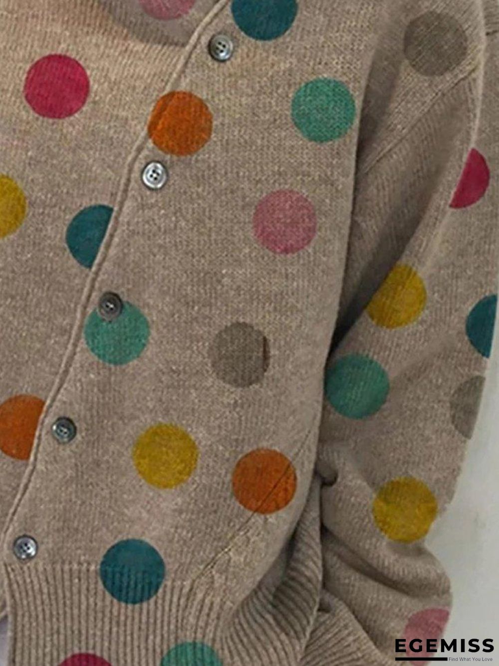 Acrylic Casual Polka Dots Sweater | EGEMISS