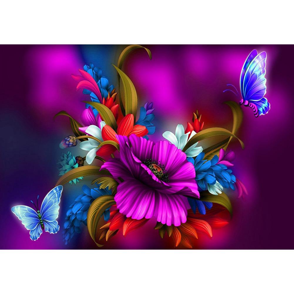 

40*30CM - Fantasy Flowers - Round Drill Diamond Painting, 501 Original