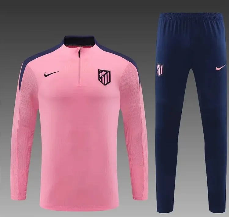 24-25 Atletico Madrid pink training suit half-length suit