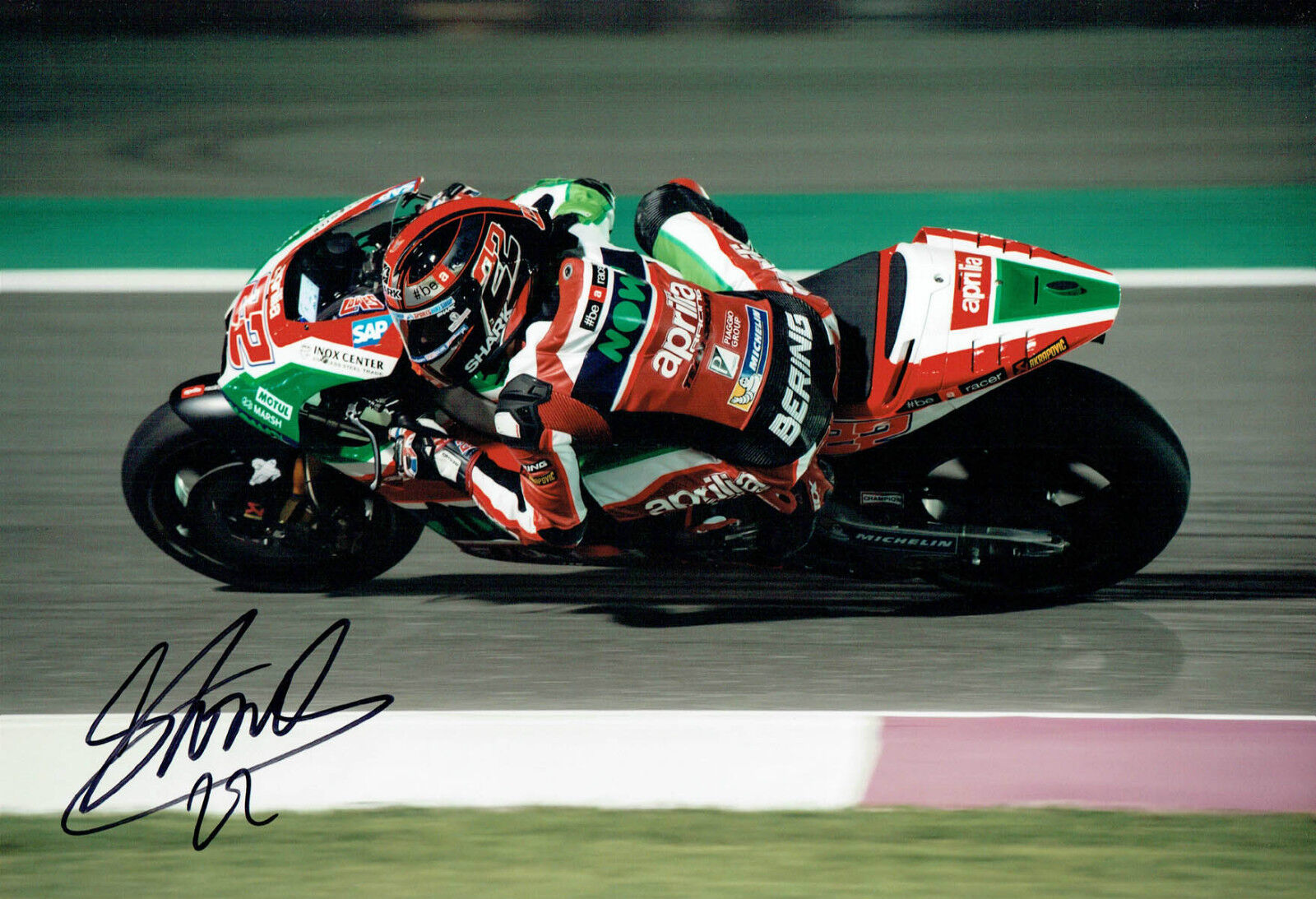 Sam LOWES 2017 SIGNED Autograph 12x8 Photo Poster painting E AFTAL COA MOTOGP Aprilia Rider