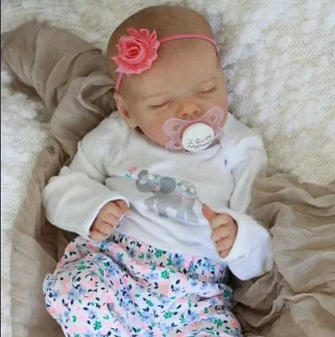 17" Blinking Eyes Reborn Newborn Doll Girl Urania with Chubby Face and Posable Limbs That Just Like a Real Baby Rebornartdoll® RSAW-Rebornartdoll®