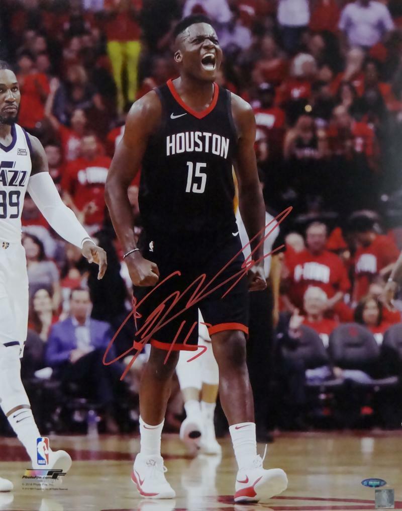 Clint Capela Autographed 16x20 Yelling PF Photo Poster painting- TriStar Auth *Red