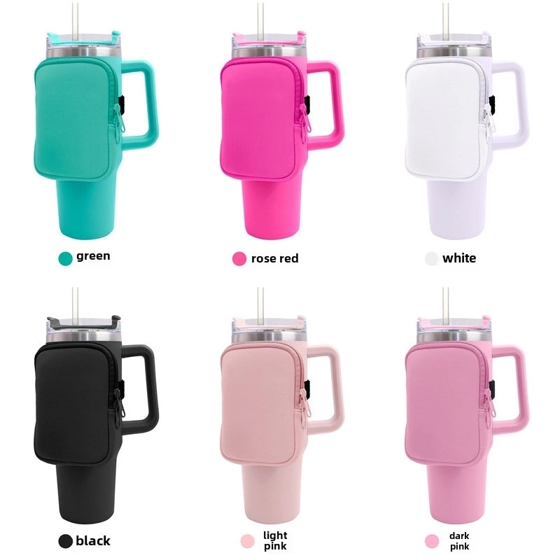 New Neoprene 40oz Ice Bully Cup Cover Coin Purse Diving Material Non-slip Elastic Thermos Cup Cover