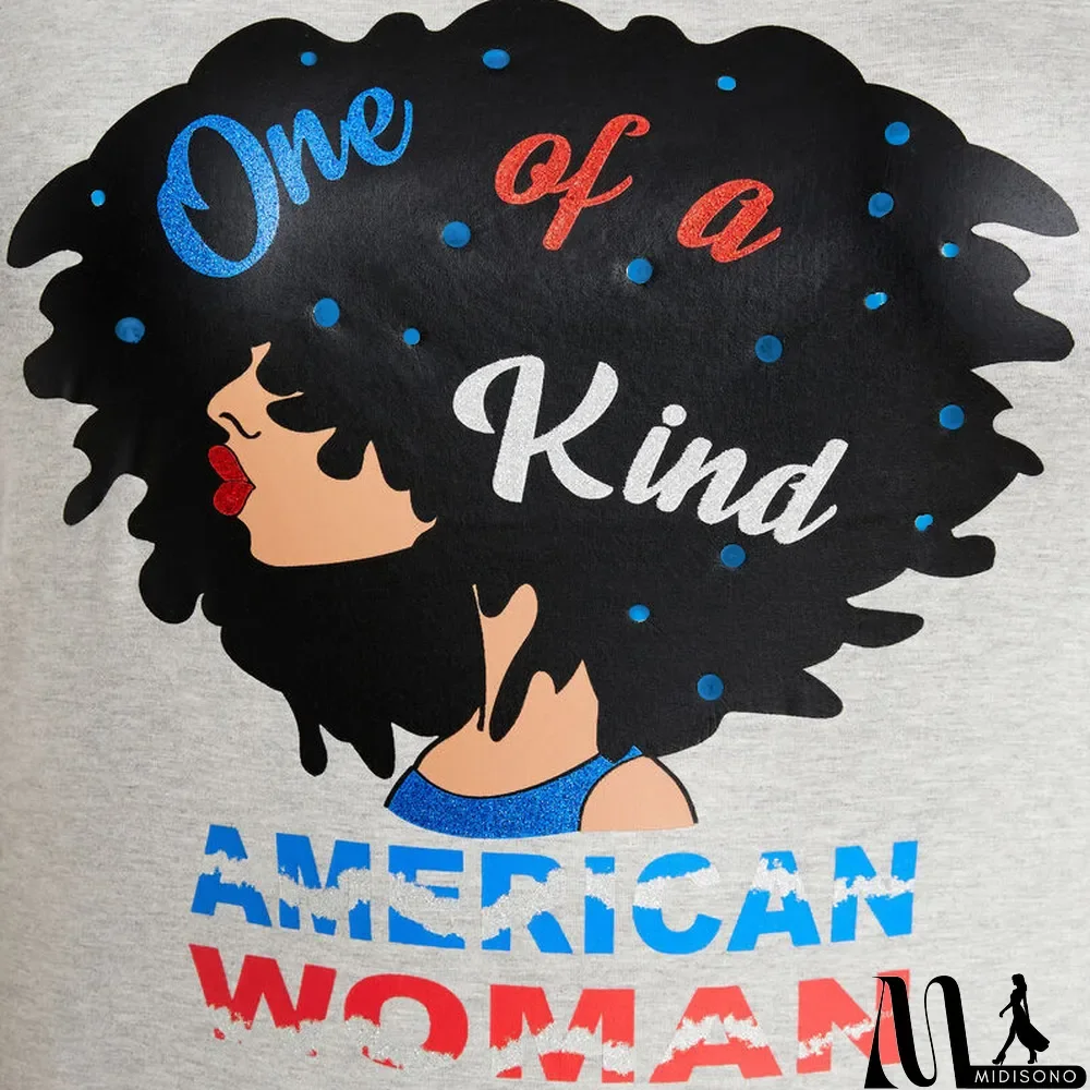 MidiSono - Plus Size Casual Printed Short Sleeve O Neck T Shirt