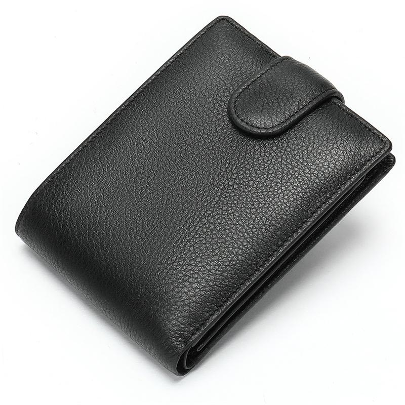 Anti-Theft Soft Leather Plain Clutch Bags Business Casual Wallets Hatbor