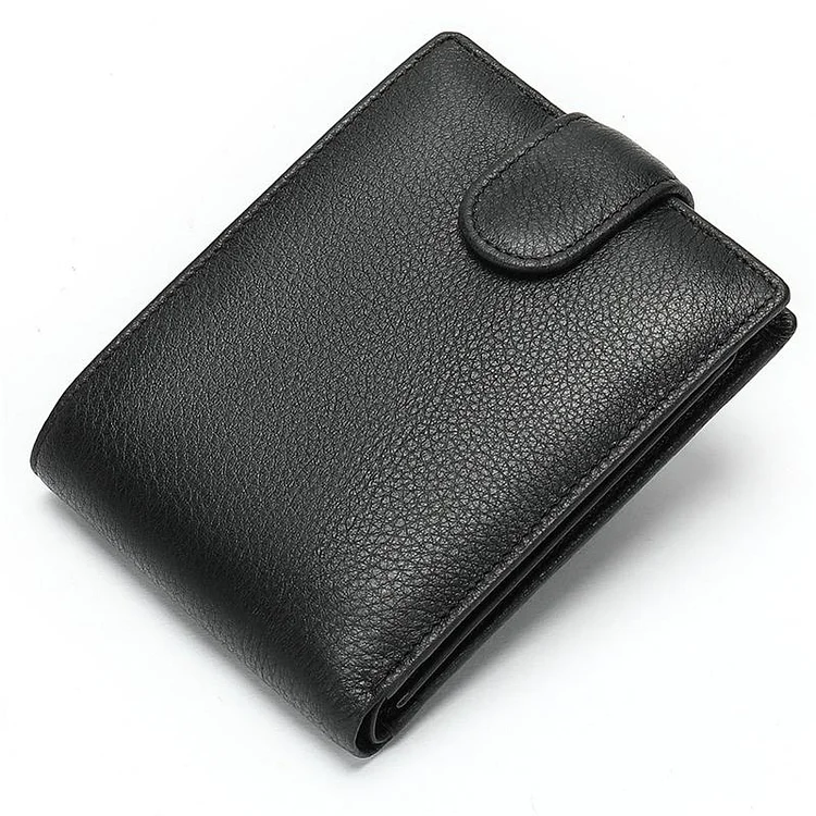 Anti-Theft Soft Leather Plain Clutch Bags Business Casual Wallets