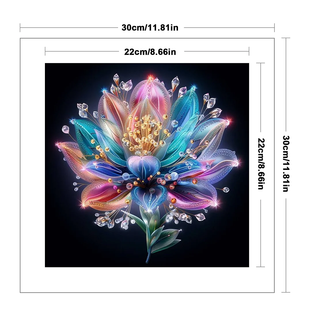 Lotus Full 18CT DIY Counted Cross Stitch Arts Kits for Adults Home Decor 30x30cm