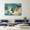 (US Only)Map Abstract Oil Paint By Numbers Kit Canvas Drawing DIY Color Pictures 80x40cm
