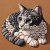Diamond Painting -DIY Round Drill Stone Art Black Cat(40x40cm)