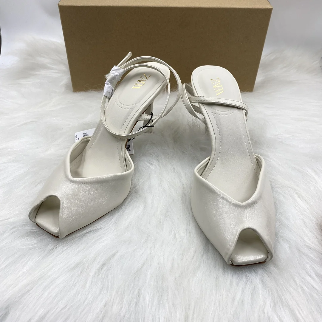 Breakj Breakj Home 2025 Summer New Fish Mouth Sandals With Coarse Heel Toe Sandals Shoes