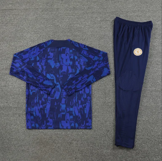 23/24 Chelsea Half-Pull Training Suit Jersey 1:1 Thai Quality Set Football Shirt 