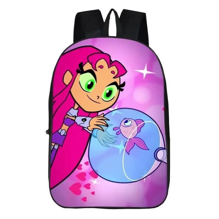 Buzzdaisy Teen Titans Go Starfire #9 Backpack School Sports Bag For Kids