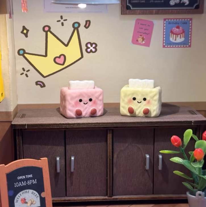 Mini JC Smiley Tissue Box DIY Resin Accessories