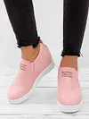 Women Faux Suede Wedge heel Sneakers Slip on Breathable Shoes
