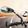 Bicycle Rearview Mirror Handlebar Bike Mirror Adjustable Angle for MTB Road Bike