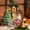 >SALE<Wooden Santa Claus Diamond Painting Desktop Ornaments for Bedroom Table Decor