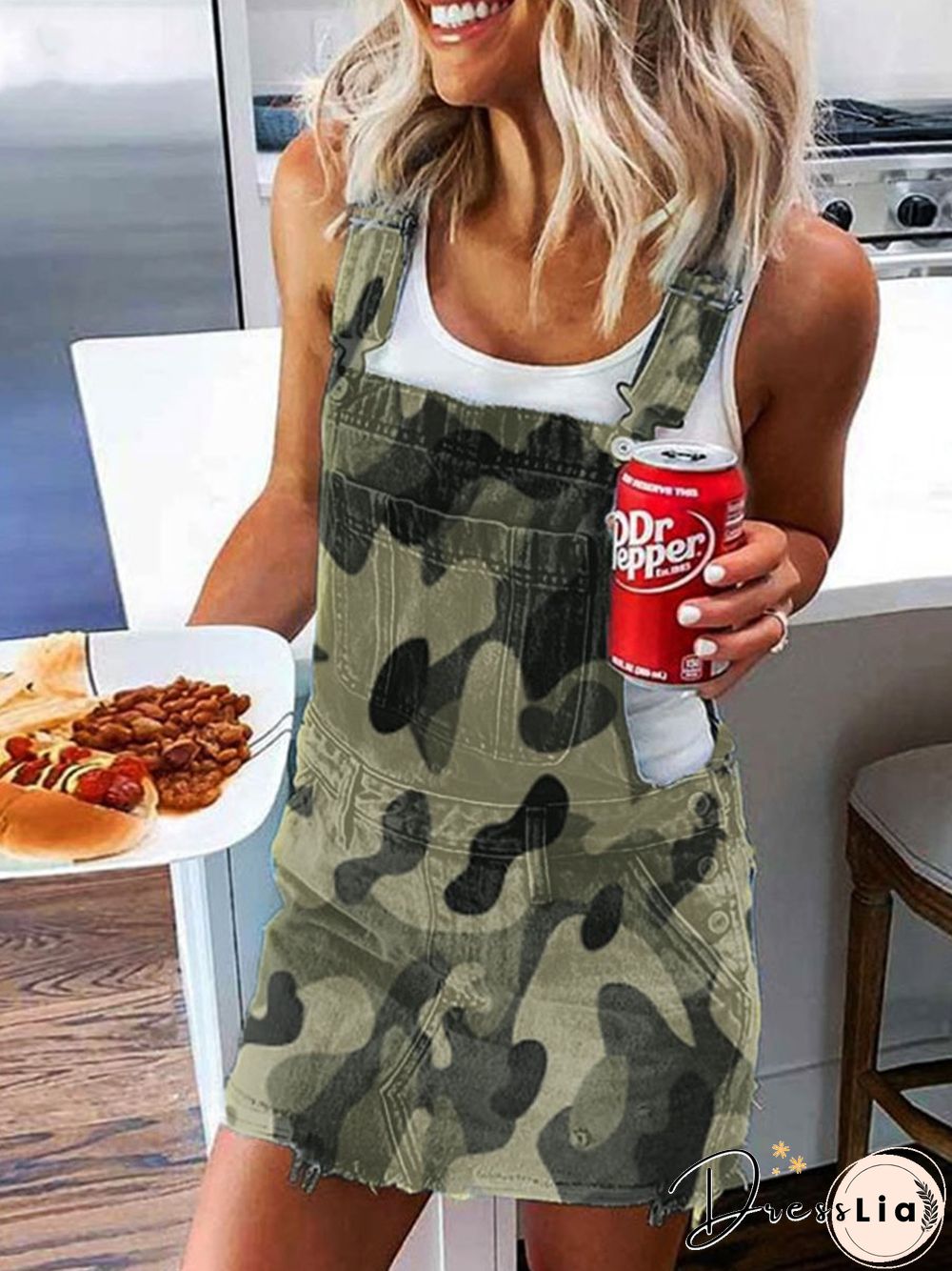 Blue jeans casual one piece pants P10258