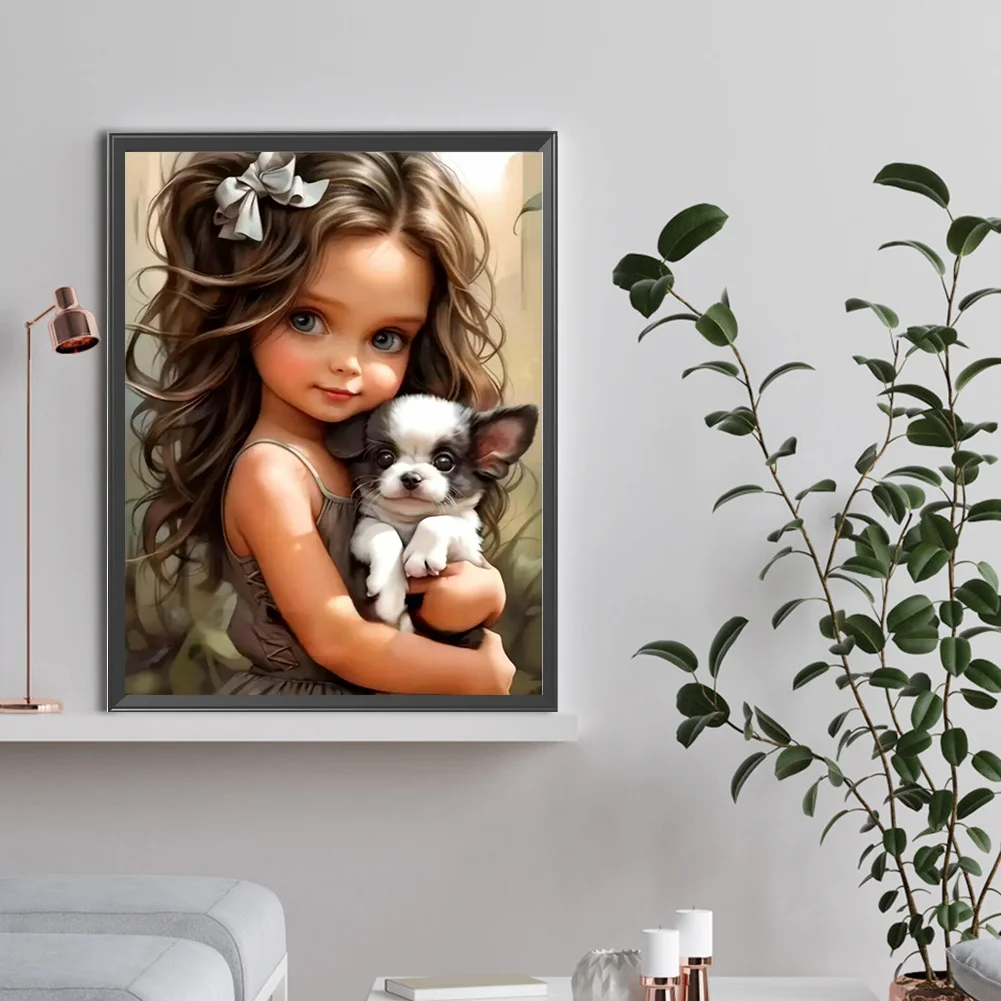 Diamond Painting - Full Round Drill - Sweet Cool Girl(Canvas|30*40cm)