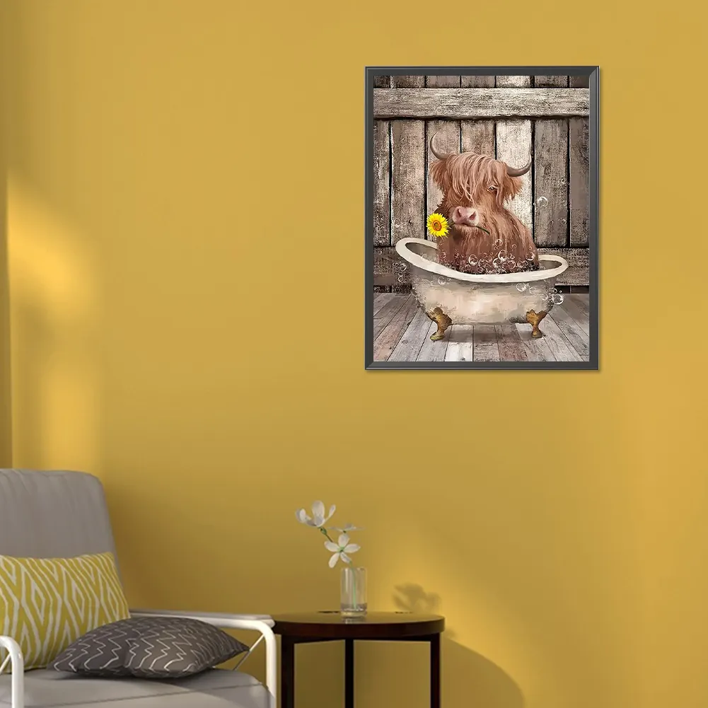 Diamond Painting - Full Round Drill - Bathtub Yak(Canvas|30*40cm)