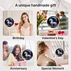 (18.5cm)DIY Acrylic Jigsaw Puzzle Window Hanging with Hanging Chain DIY Stained Glass Decoration Round Window Puzzle Decor for DIY Craft Project (Colorful Horse)