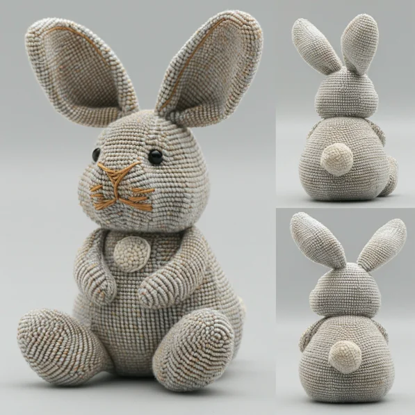 Vaillex - Grey Rabbit Crochet Pattern For Beginner