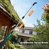31 Inch Battery Powered Sprayer Wand Rechargeable Electric Sprayer Telescopic Wand with Hose 3 Mist Nozzles for Lawn and Garden