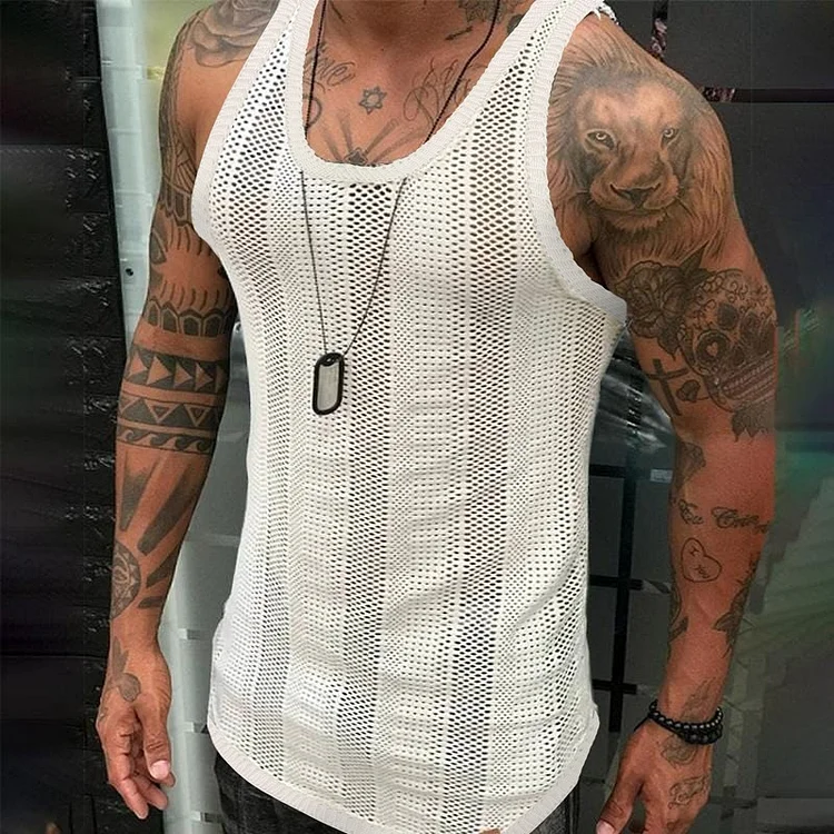 BrosWear Men'S Melange Sleeveless Knit Vest