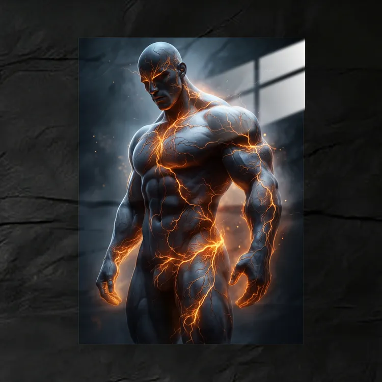 GodofWar Kratos Powerful AnimetalPoster | Premium Anime Metal Wall Art