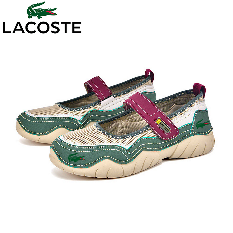 aujos 2025 metų „Lacoste“ moteriškos odinės basutės