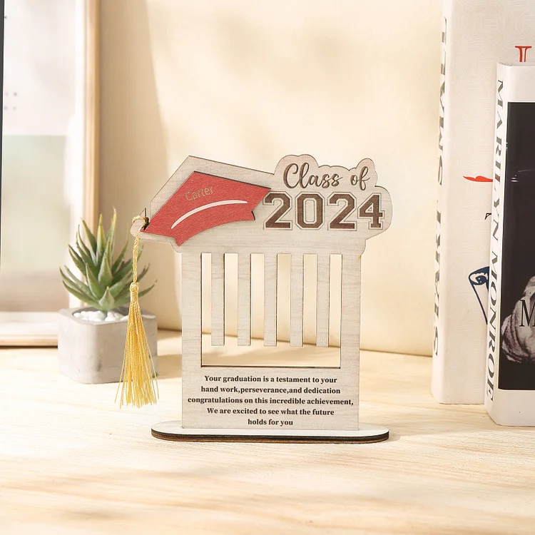 Graduation Gift 2024 Personalized Wooden Money Rack, Customized Name Graduation Gift for Her/Him