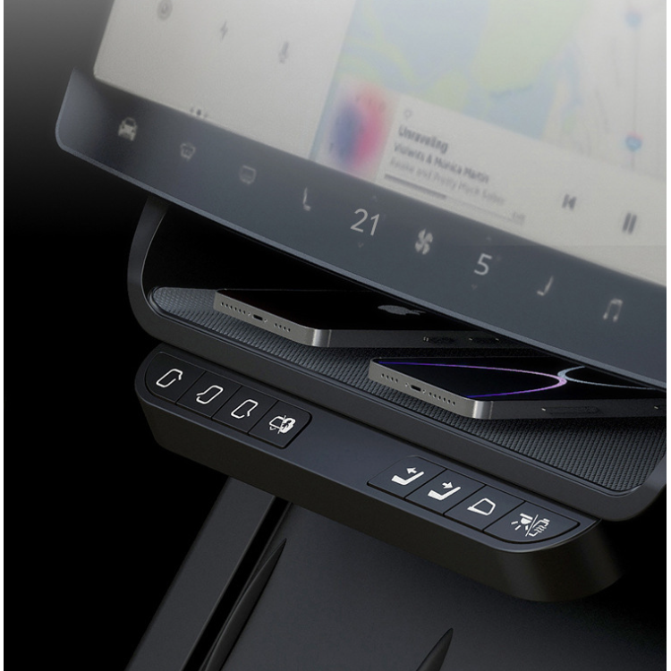 TESLASY Tesla Model 3/Y/ Model 3 Highland Storage Box Intelligent Control Physical Buttons