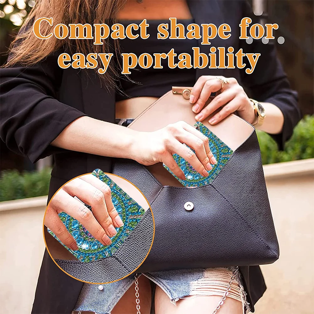 DIY Diamond Art Mosaic Makeup Mirror Paint by Number Kits Mandala