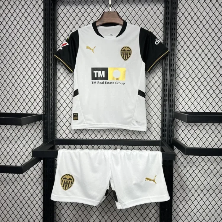 Kids  2024/2025 Valencia Home Football Shirt 