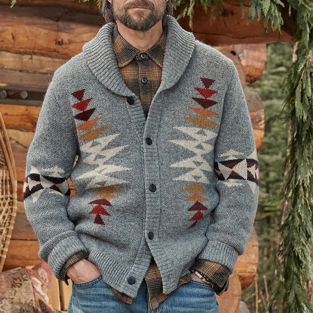 Men's Vintage Resort Knitted Cardigan